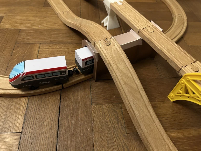 Gối đỡ Tunnel/Cầu – Ray tàu gỗ Brio/IKEA - Image 1