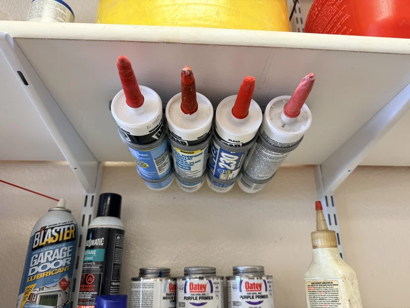 Bản remix giá treo ống keo trét gầm kệ (Under_shelf Caulk Tube Holder Remix) - Image 1