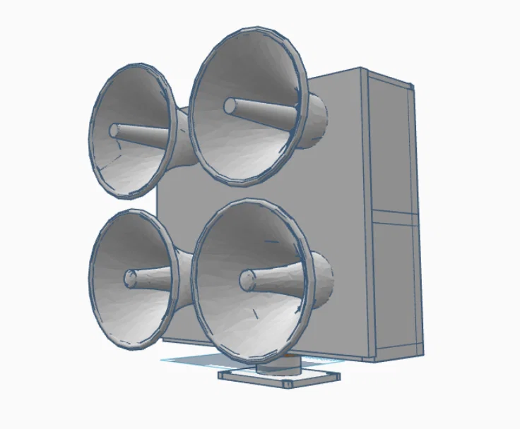 Mô hình 3D EOWS 408 - Còi báo động mô phỏng độc đáo để bàn - Image 1