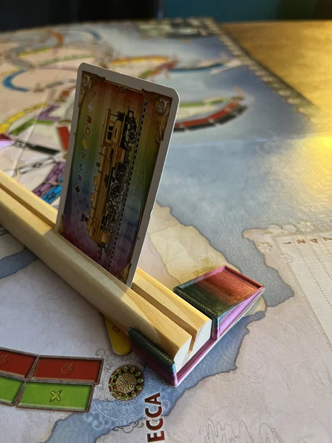 Chân đế 3D hỗ trợ khay thẻ bài board game Ticket to Ride - Image 1