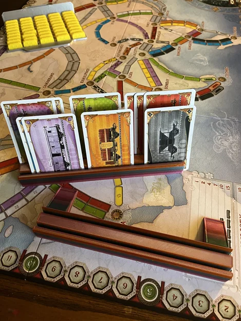 Giá đỡ thẻ bài phân tầng (Tiered Card Holder) cho Boardgame Ticket To Ride - Image 1