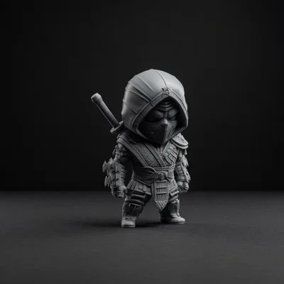 Mô hình Scorpion Mortal Kombat Chibi - File in 3D cực chất