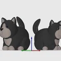 Mèo Ú Mập Dễ Thương 3D Model 1 – STL Dễ In Đa Màu | SAVFX (Free) - Thumbnail 3