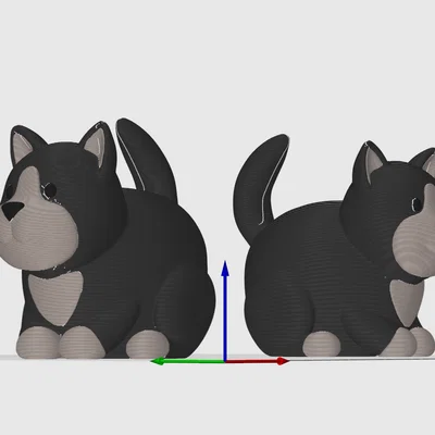 Mèo Ú Mập Dễ Thương 3D Model 1 – STL Dễ In Đa Màu | SAVFX (Free)