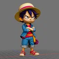 Mô hình 3D Luffy One Piece phong cách Chibi tinh xảo - Thumbnail 2