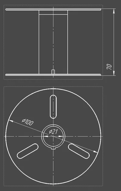 Mẫu in 3D lõi cuộn dây điện D100 mm tiện lợi cho góc làm việc - Image 1
