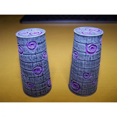 Mô hình cột cổ đại Rune Column trang trí cho bàn cờ TTRPG