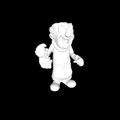 Mô hình 3D Gargamel và Xì Trum: Tái hiện nhân vật hoạt hình kinh điển