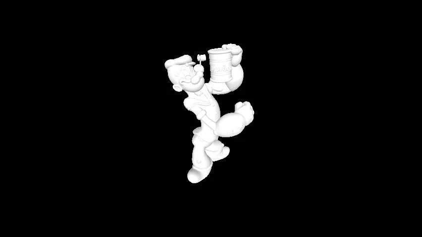 Mô hình 3D Popeye - Thủy thủ cầm hộp rau chân vịt kinh điển - Image 1