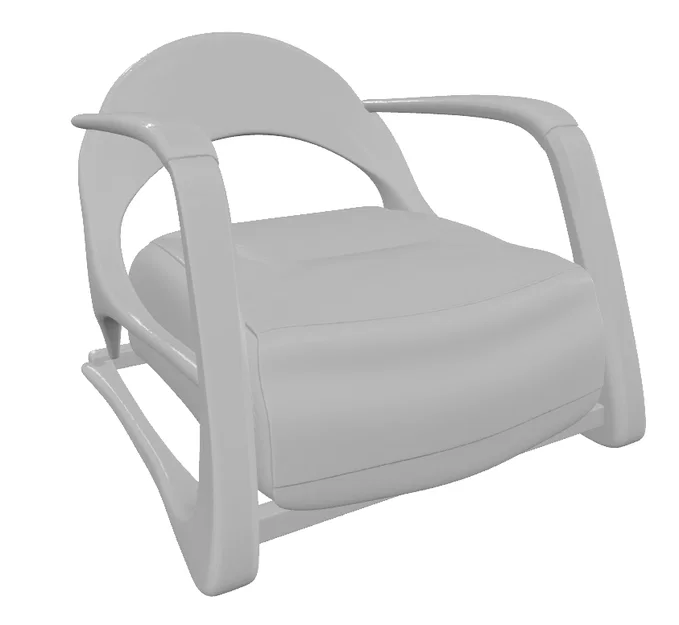 Mô hình ghế armchair trang trí nội thất GT14 (In 3D file STL) - Image 2