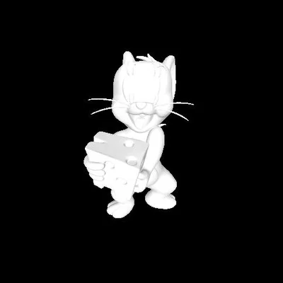 Mô hình 3D chuột Jerry cầm phô mai đáng yêu cho fan hoạt hình