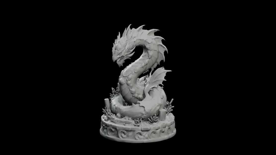 Tượng Thần Rắn Biển Vực Thẳm – Abyssal Sea Serpent Idol - Image 2