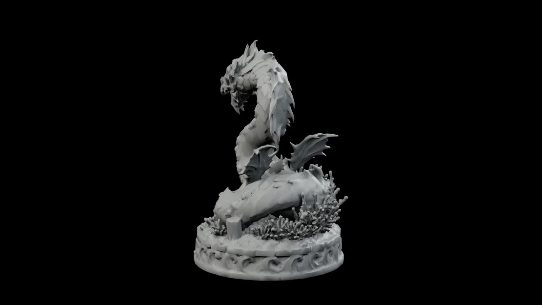 Tượng Thần Rắn Biển Vực Thẳm – Abyssal Sea Serpent Idol - Image 3