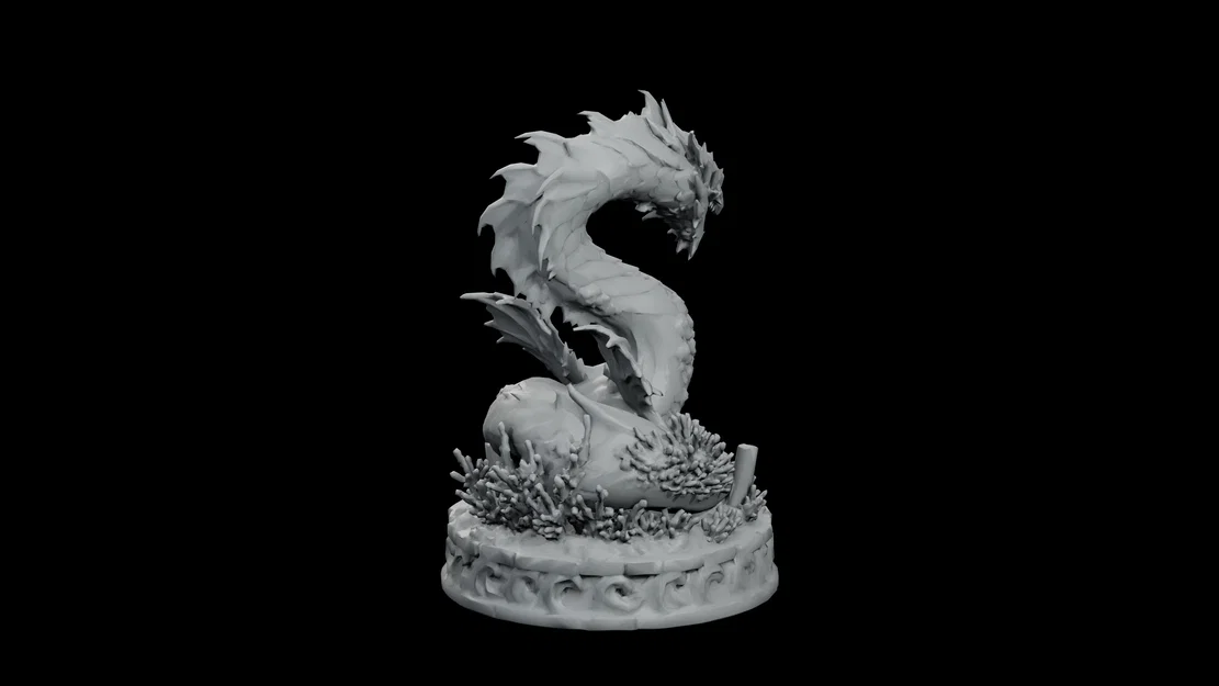 Tượng Thần Rắn Biển Vực Thẳm – Abyssal Sea Serpent Idol - Image 4
