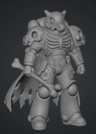 Mô hình 3D Cubone Space Marine độc lạ cho người yêu thích Warhammer - Image 1