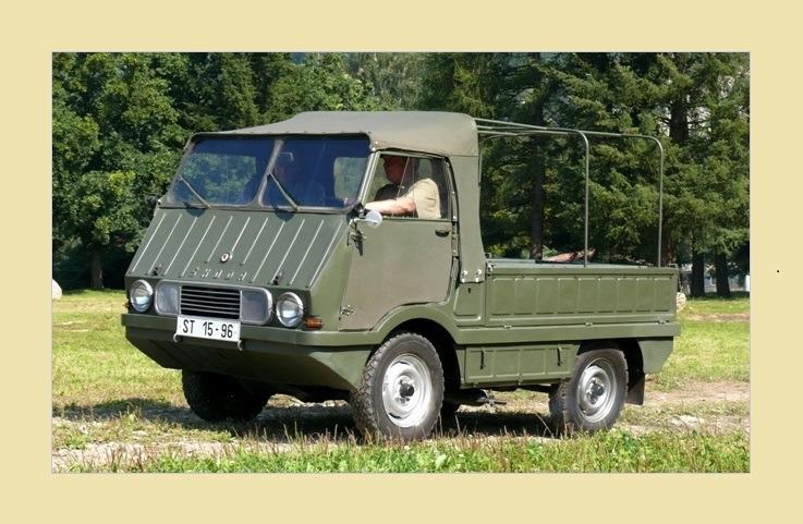 Mô hình in 3D xe cổ Škoda 998 Agromobil 1962 địa hình - Image 1