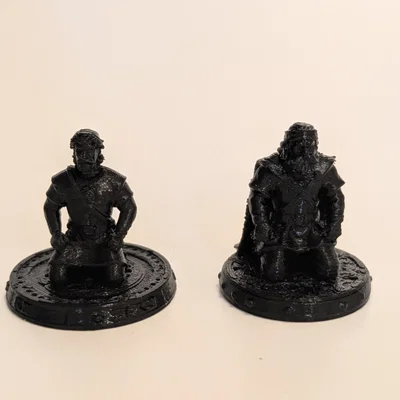 Mô hình nhân vật phiêu lưu DnD tư thế quỳ gối cho game nhập vai