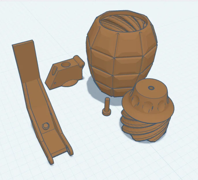 Mô hình quả lựu đạn kiểu dứa (Grenade 2) in 3D độc đáo - Image 1