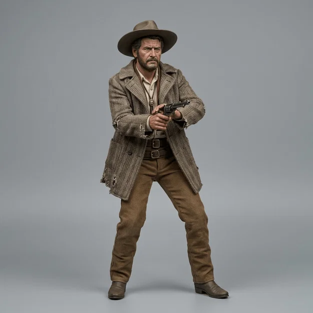 Mô hình 3D nhân vật Tuco (Eli Wallach) trong phim Thiện, Ác, Tà - Image 1