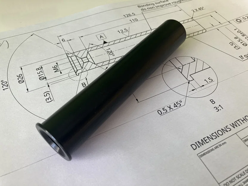Insert ống cổ phuộc nhôm dán (bonded) cho phuộc carbon - Image 1
