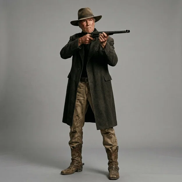 Mô hình 3D nhân vật Will Munny - Clint Eastwood trong Unforgiven (1992) - Image 1