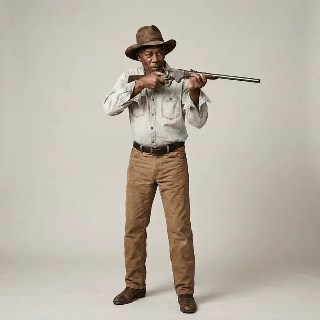 Mô hình 3D nhân vật Ned Logan (Morgan Freeman) từ phim Unforgiven 1992 - Image 1