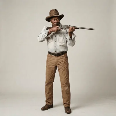 Mô hình 3D nhân vật Ned Logan (Morgan Freeman) từ phim Unforgiven 1992