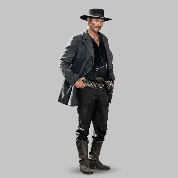 Mô hình 3D Angel Eyes (Lee Van Cleef) - The Good, The Bad, & The Ugly - Image 1