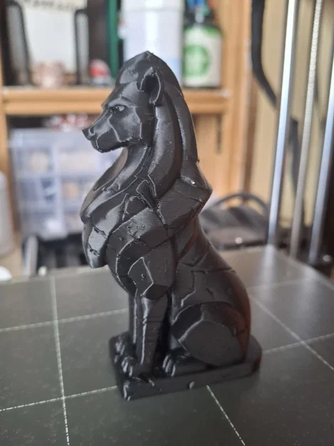 Mô hình tượng sư tử phong cách hình khối (Lion Sculpture) in 3D - Image 1