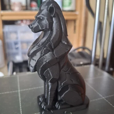 Mô hình tượng sư tử phong cách hình khối (Lion Sculpture) in 3D