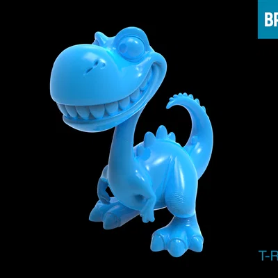 Mô hình khủng long T-Rex dễ thương in 3D trang trí
