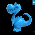 Mô hình khủng long T-Rex dễ thương in 3D trang trí - Thumbnail 2