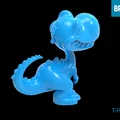 Mô hình khủng long T-Rex dễ thương in 3D trang trí - Thumbnail 3