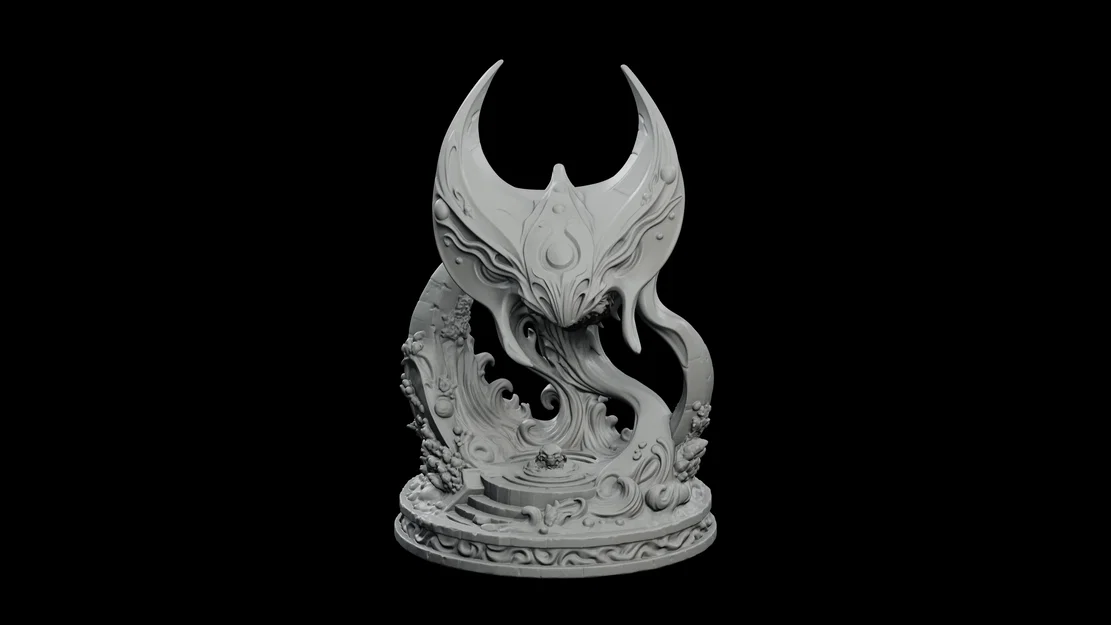 Tượng Thần Cá Đuối Drowned Moon Manta Idol - Image 2