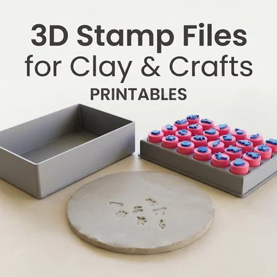 Bộ stamp in 3D cho đất sét & playdough (24 món) – yêu cầu nozzle 0.2 mm