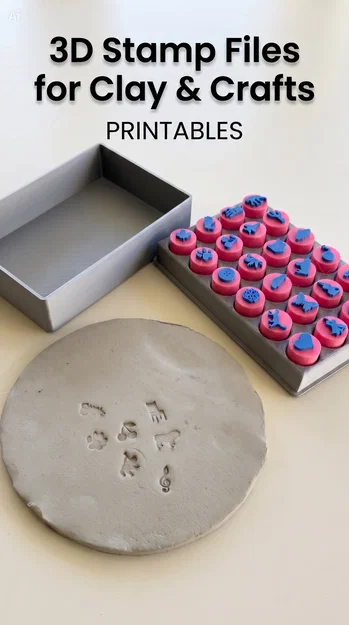 Bộ stamp in 3D cho đất sét & playdough (24 món) – yêu cầu nozzle 0.2 mm - Image 2