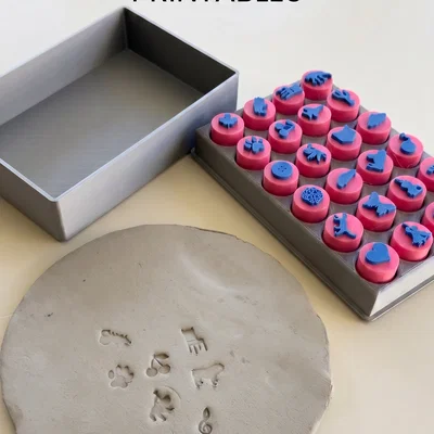 Bộ stamp in 3D cho đất sét & playdough (24 món) – yêu cầu nozzle 0.2 mm