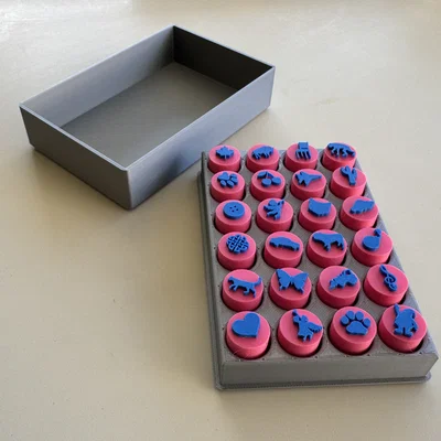 Bộ stamp in 3D cho đất sét & playdough (24 món) – yêu cầu nozzle 0.2 mm