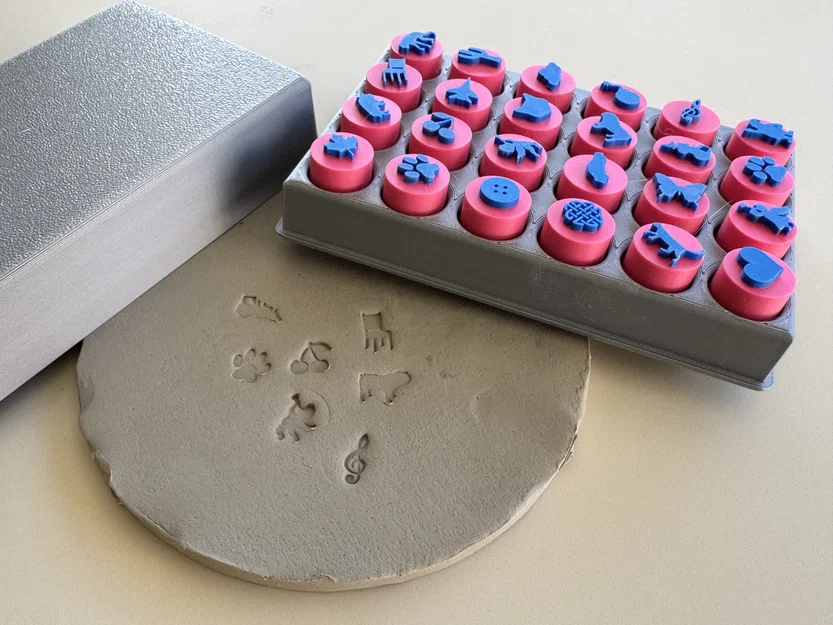 Bộ stamp in 3D cho đất sét & playdough (24 món) – yêu cầu nozzle 0.2 mm - Image 4