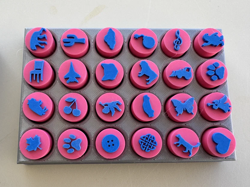 Bộ stamp in 3D cho đất sét & playdough (24 món) – yêu cầu nozzle 0.2 mm - Image 5