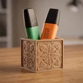 Hộp đựng bút họa tiết chạm khắc gỗ in 3D tinh tế - Thumbnail 1