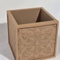 Hộp đựng bút họa tiết chạm khắc gỗ in 3D tinh tế - Thumbnail 2