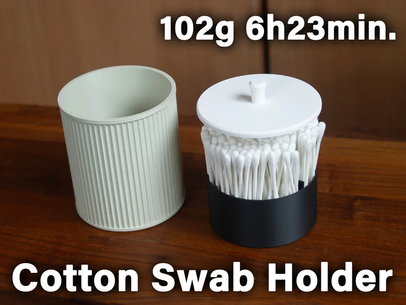 Hộp Đựng Tăm Bông Nắp Đóng Chậm (Slow Closing Cotton Swab Holder) - Image 2