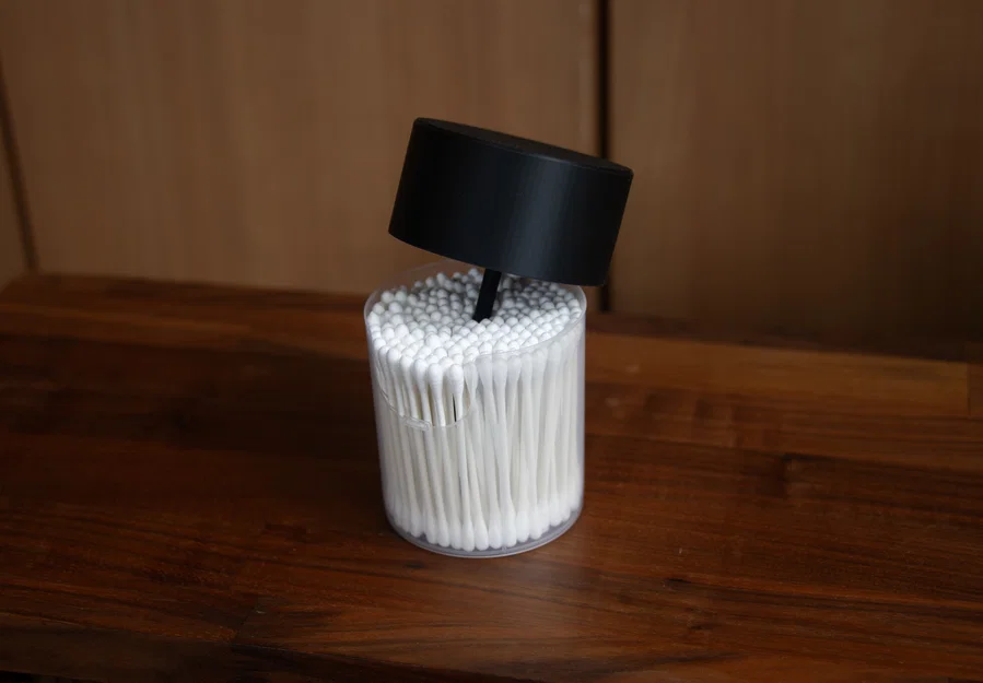 Hộp Đựng Tăm Bông Nắp Đóng Chậm (Slow Closing Cotton Swab Holder) - Image 5