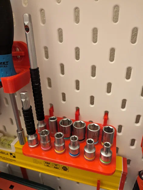 Khay treo IKEA Skadis giữ đầu tuýp 1/4 (12 khe) - Image 1