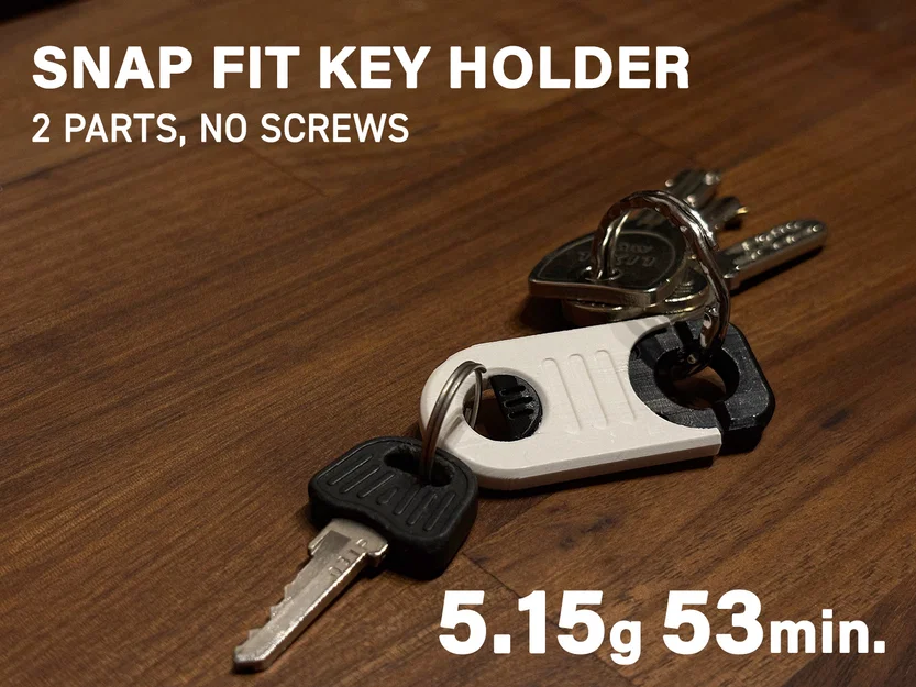 Đầu nối móc khóa Snap Fit (Snap Fit Keychain Connector) - Image 2