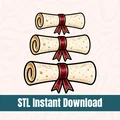Cuộn Bằng Tốt Nghiệp 8 Size | File STL Khuôn Cắt Cookie Diploma, Class of 2026 - Thumbnail 1