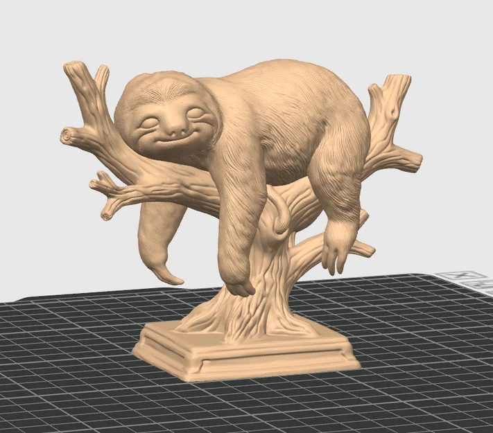 Mô hình chú lười ngủ trên cành cây - Trang trí 3D dễ thương - Image 2