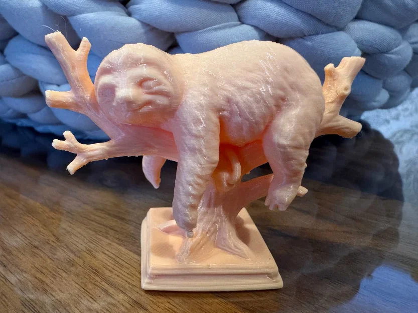 Mô hình chú lười ngủ trên cành cây - Trang trí 3D dễ thương - Image 3