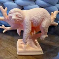 Mô hình chú lười ngủ trên cành cây - Trang trí 3D dễ thương - Thumbnail 3